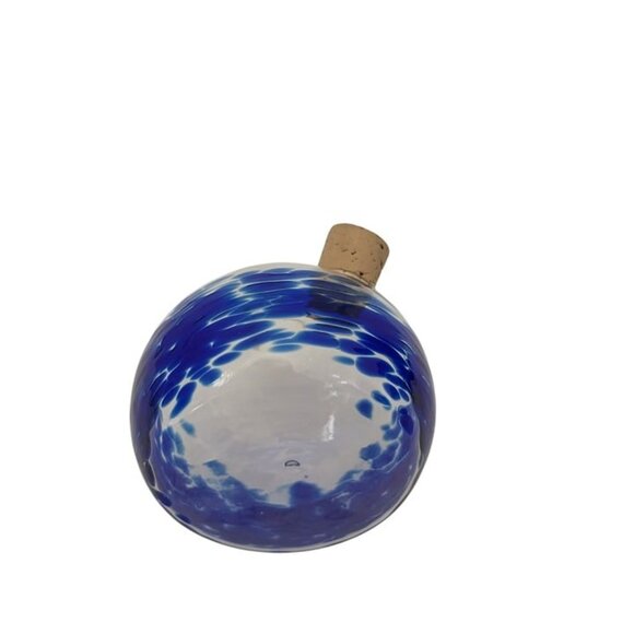 Venetian Glass Dip Fountain Pen with Colored Glass Inkwell Like New Blue - Picture 9 of 10